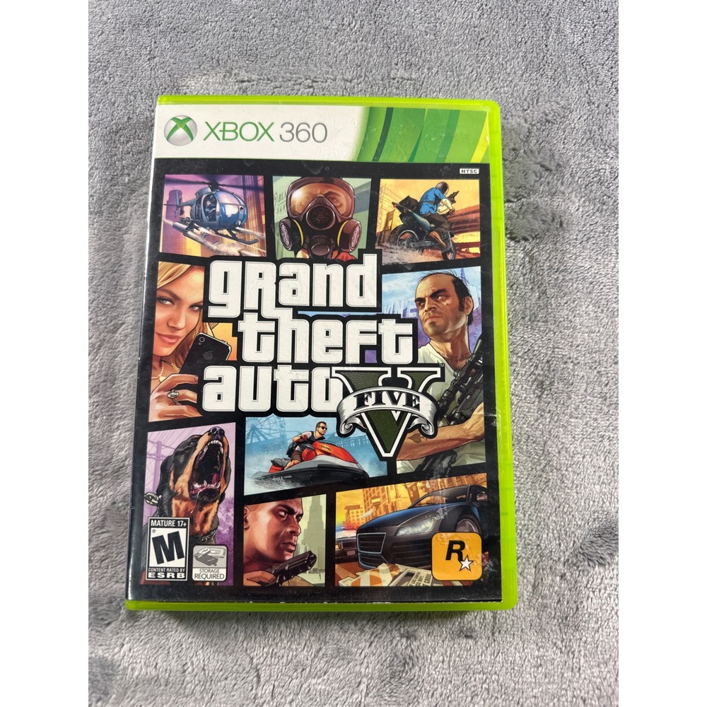 Grand Theft Auto V GTA 5 Xbox 360 Rockstar Games 2-Disc Set with Manual